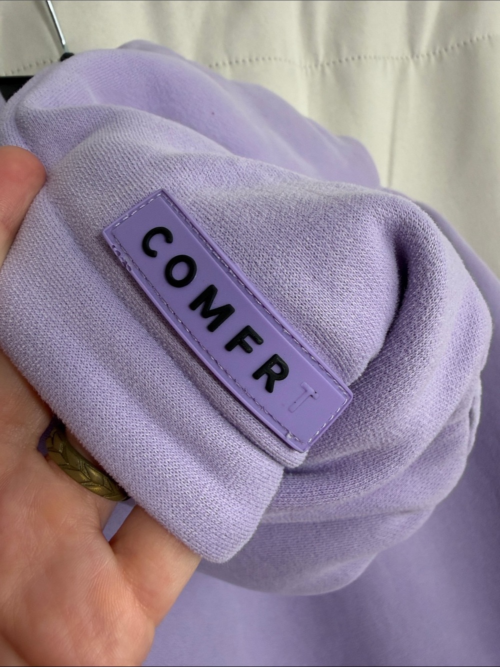 Comfrt Cozy Pastel Lavender Hoodie Heavy Cotton Oversize Sweatshirt Medium - Picture 5 of 9